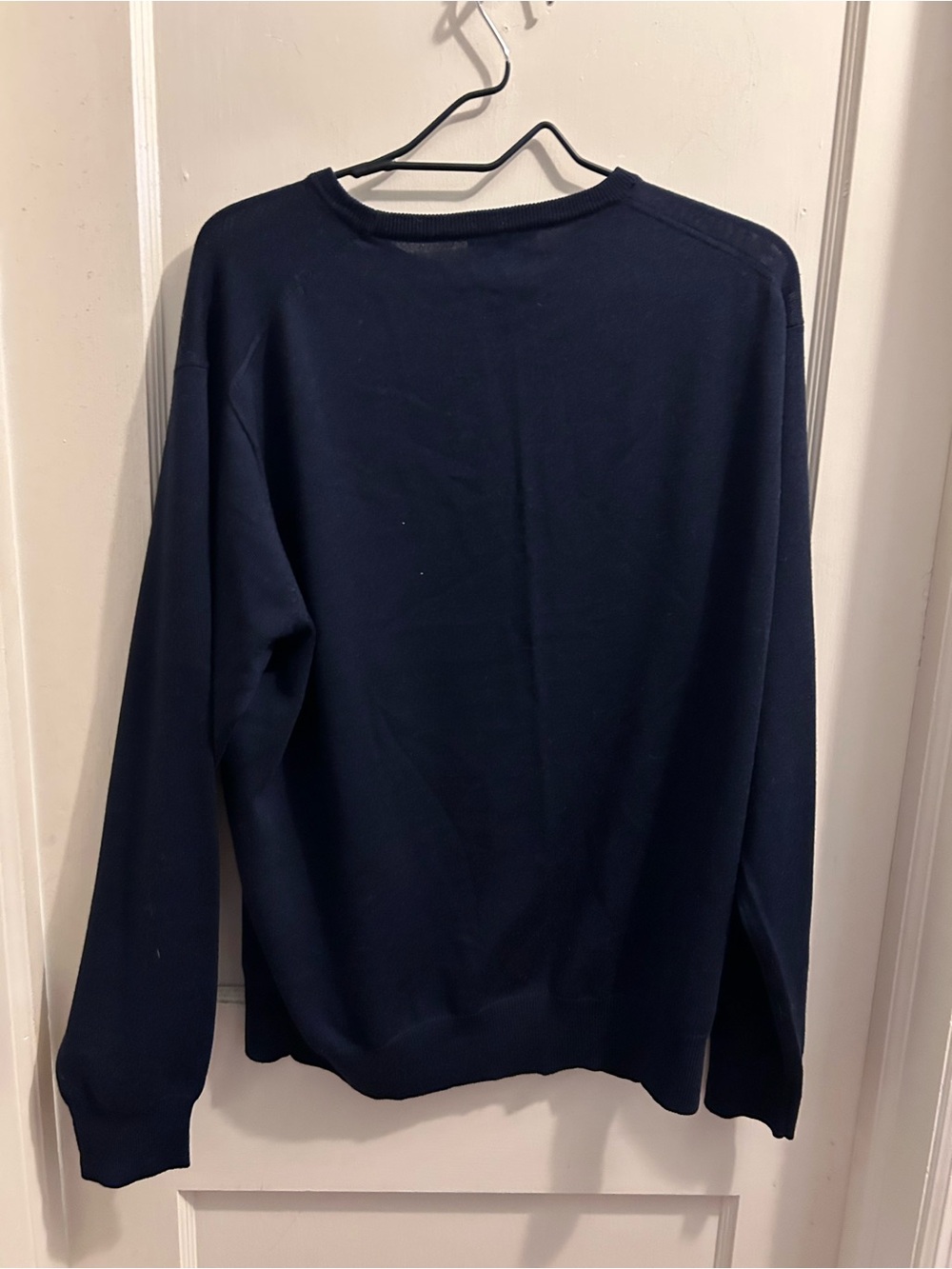 Peter Millar Navy Blue Crewneck Sweater Wool Silk Blend - Picture 4 of 5